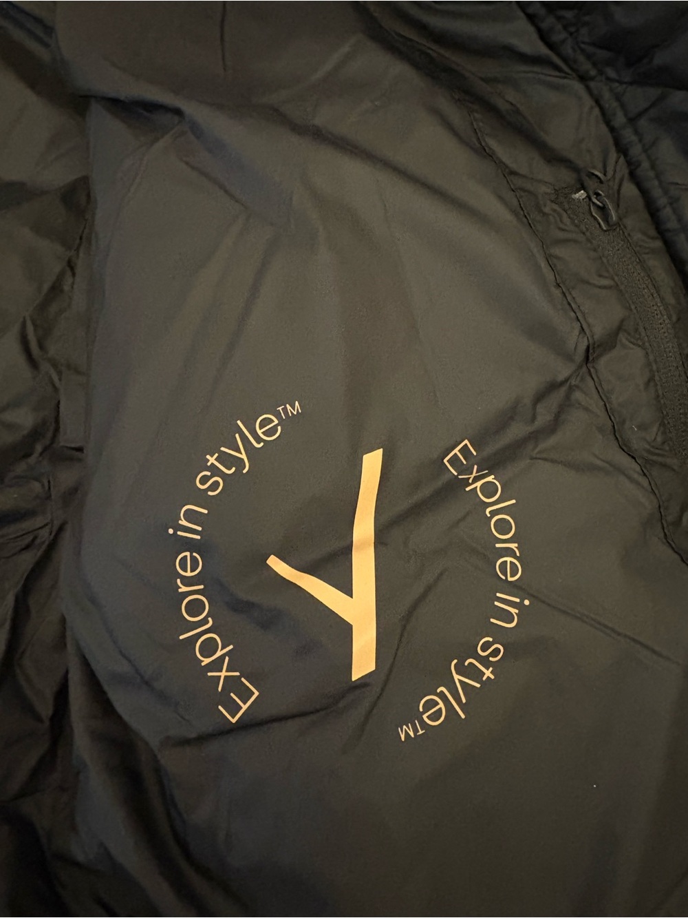 Women's Black Down Ski Jacket with High Hood - Picture 6 of 15